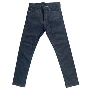 UNIQLO Jeans 32 x 32 dark blue Like New thick, stiff denim very RETRO